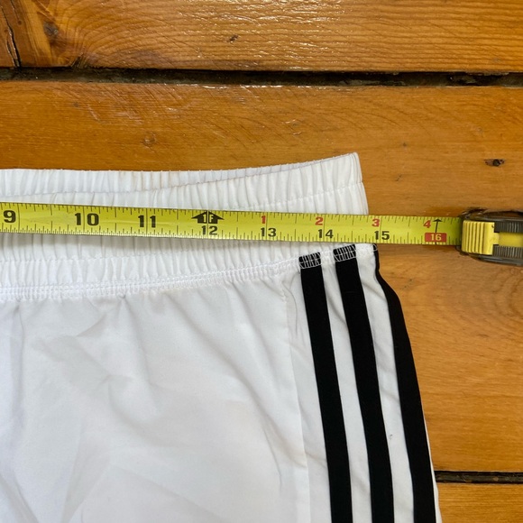 adidas Women's Aeroready Shorts Size Small White with Black Stripes - Picture 6 of 10